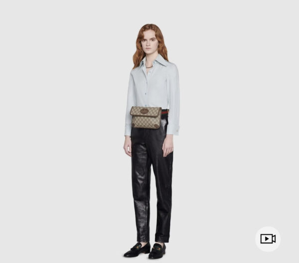 gucci Supreme canvas waist bag crossbody bag tiger head bag model number 4939309C2VT8745 - Image 5