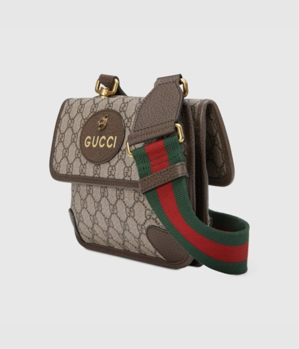gucci Supreme Canvas Small Postman Bag Tiger Head Bag Style Number 5010509C2VT8745