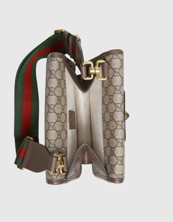 gucci Supreme Canvas Small Postman Bag Tiger Head Bag Style Number 5010509C2VT8745