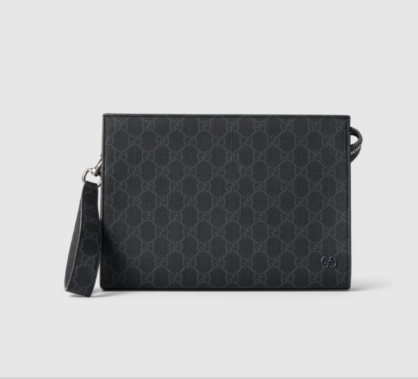 gucci Grey rolled edge GG hand-held bag style number 768255FACQC1048