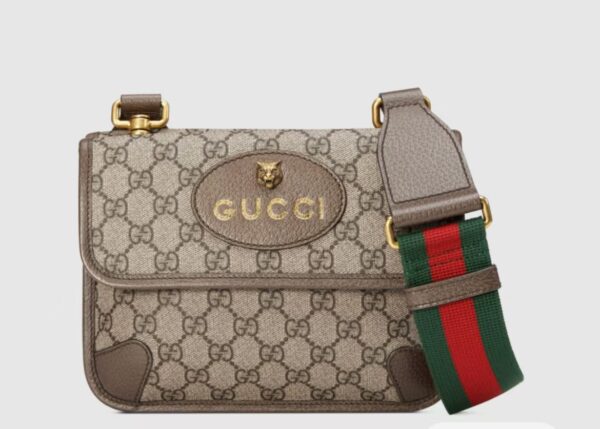 gucci Supreme Canvas Small Postman Bag Tiger Head Bag Style Number 5010509C2VT8745