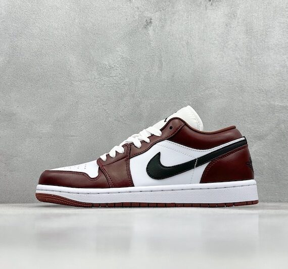 Nike White red and black toe shoes AJ1 low cut casual board shoes official item number: hf3148102