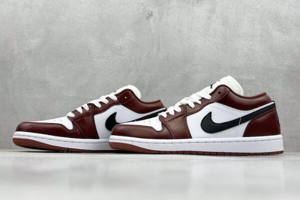 Nike White red and black toe shoes AJ1 low cut casual board shoes official item number: hf3148102