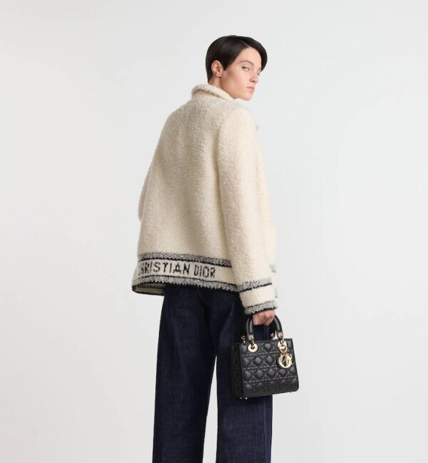 Dior Small size Lady My ABC Dior handbag, black sheepskin leather, rattan grid pattern, number: MO538ONGE_M900_TU