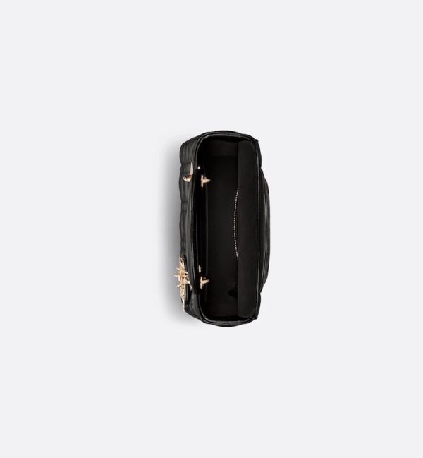 Dior Small size Lady My ABC Dior handbag, black sheepskin leather, rattan grid pattern, number: MO538ONGE_M900_TU