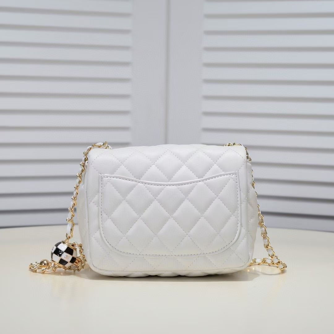 Chanel Flap Bags Classic with Pearl & Ball Chain Details 12 Chanel Flap Bags Classic with Pearl & Ball Chain Details - Image 12