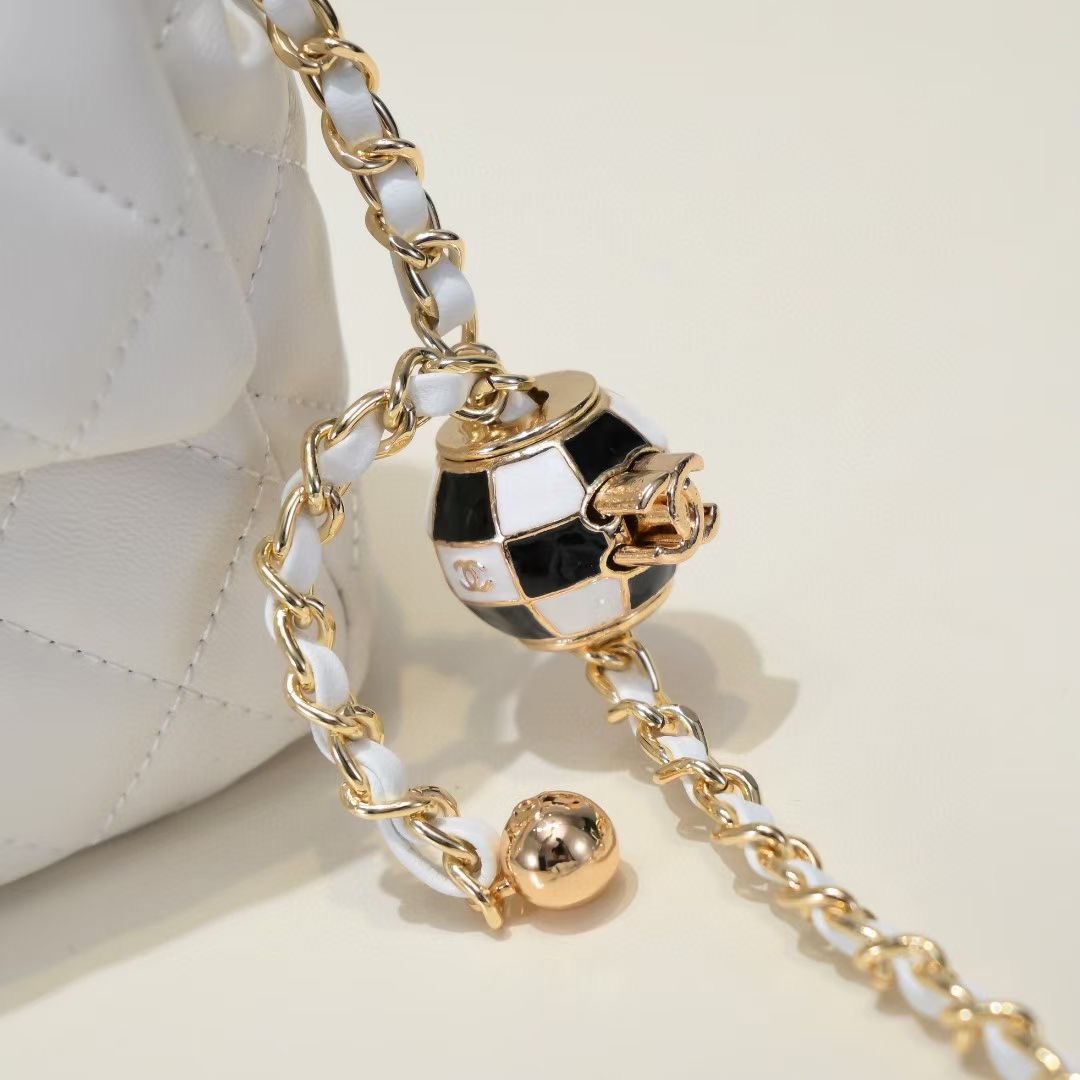 Chanel Flap Bags Classic with Pearl & Ball Chain Details 16 Chanel Flap Bags Classic with Pearl & Ball Chain Details - Image 16