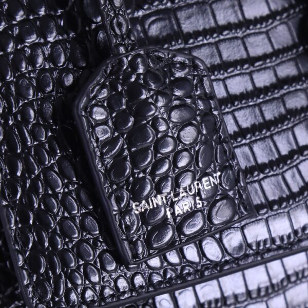 Yves Saint Laurent Latest Crocodile Pattern Sunset Bag Top Imported Original Leather Crocodile Pattern Model: 442906 Crocodile Pattern 422906