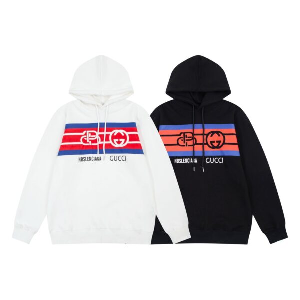 gucci Co branded FW Autumn/Winter Collection Co branded Logo Color blocked Logo Printed Hoodie