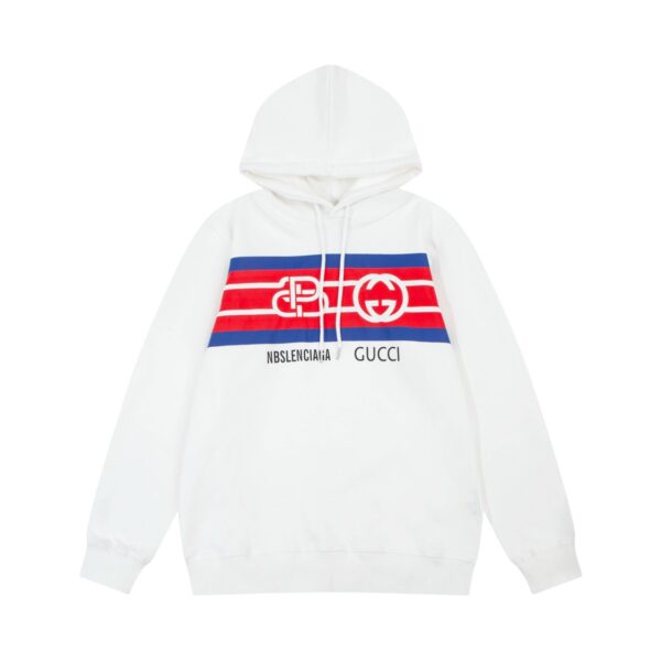 gucci Co branded FW Autumn/Winter Collection Co branded Logo Color blocked Logo Printed Hoodie
