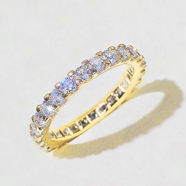 Ring Shiny Diamond Ring Women Men Couple Luxury Jewelry Wedding Party Gift Accessories Size 5-12 ﻿