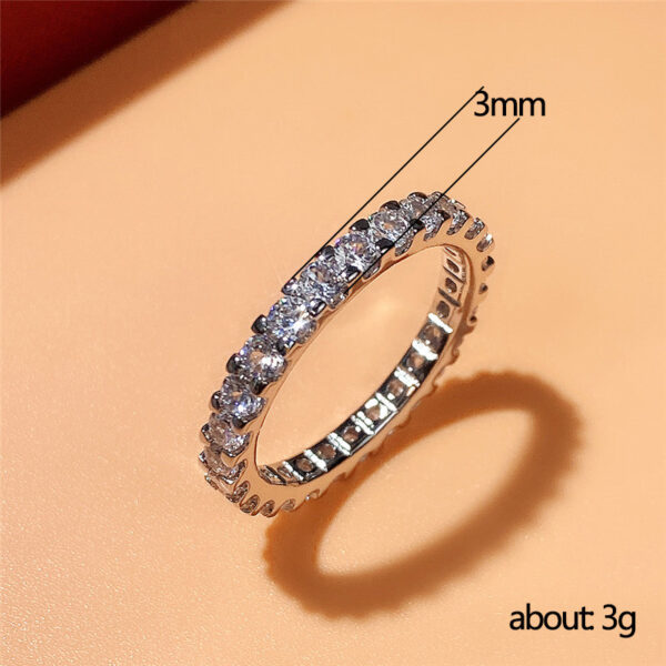 Ring Shiny Diamond Ring Women Men Couple Luxury Jewelry Wedding Party Gift Accessories Size 5-12 ﻿