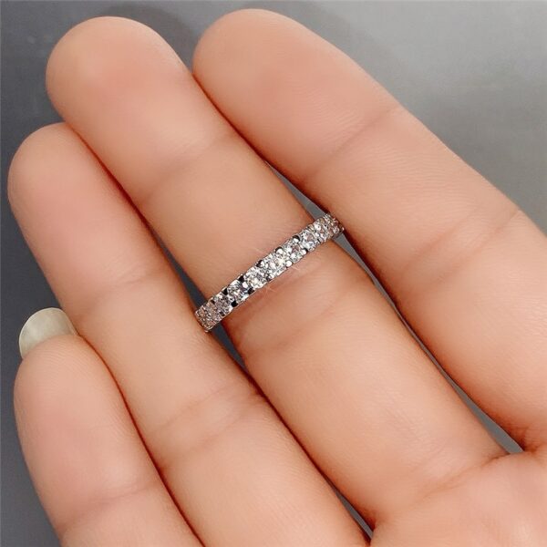 Ring Shiny Diamond Ring Women Men Couple Luxury Jewelry Wedding Party Gift Accessories Size 5-12 ﻿
