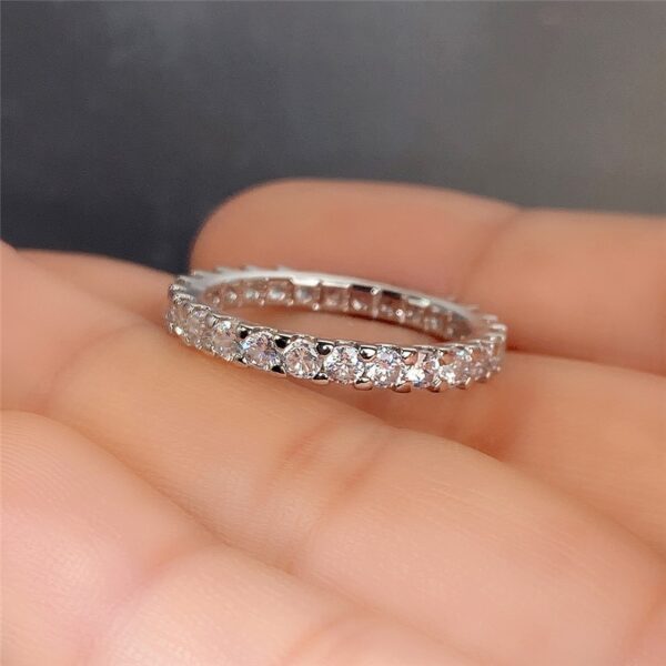 Ring Shiny Diamond Ring Women Men Couple Luxury Jewelry Wedding Party Gift Accessories Size 5-12 ﻿
