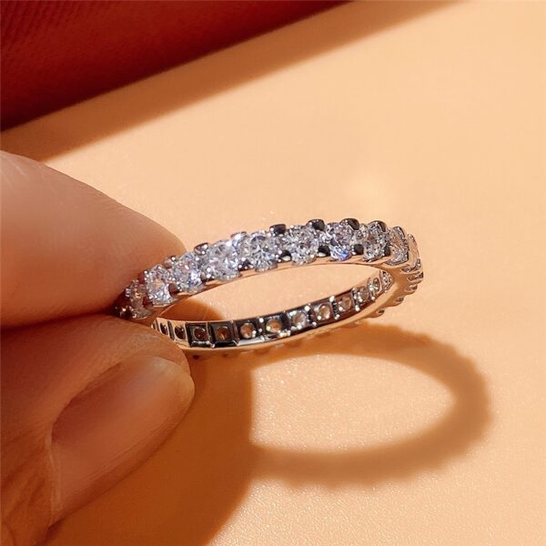 Ring Shiny Diamond Ring Women Men Couple Luxury Jewelry Wedding Party Gift Accessories Size 5-12 ﻿