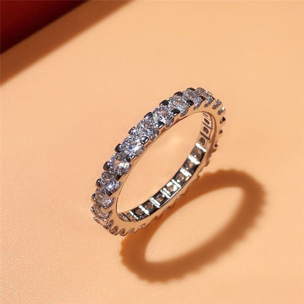Ring Shiny Diamond Ring Women Men Couple Luxury Jewelry Wedding Party Gift Accessories Size 5-12 ﻿