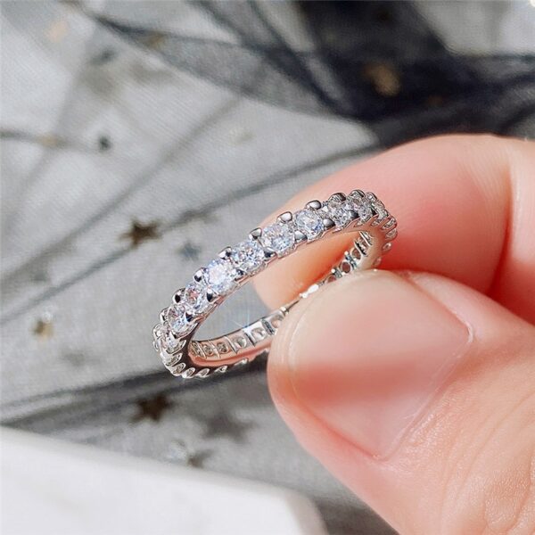 Ring Shiny Diamond Ring Women Men Couple Luxury Jewelry Wedding Party Gift Accessories Size 5-12 ﻿