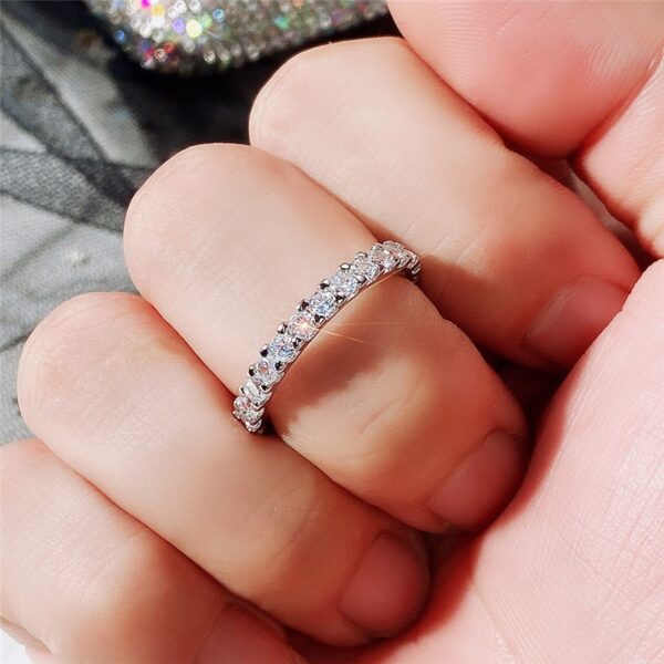 Ring Shiny Diamond Ring Women Men Couple Luxury Jewelry Wedding Party Gift Accessories Size 5-12 ﻿