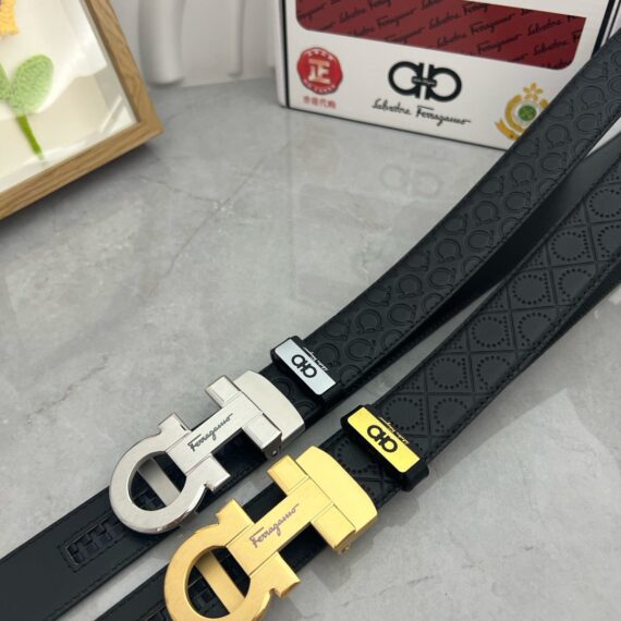 Cowhide Belt 100% Head Layer Cowhide Belt 24K Pure Steel Buckle Width 3.5CM Size: 105-125