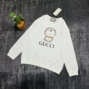 gucci Doraemon co branded unisex round neck looped hoodie