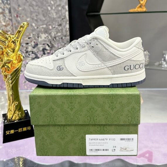Nk SB Dunk Low G Home Collaboration - Flip Fur Hidden Blue Anniversary High end Customized Low cut Casual Board Shoes
