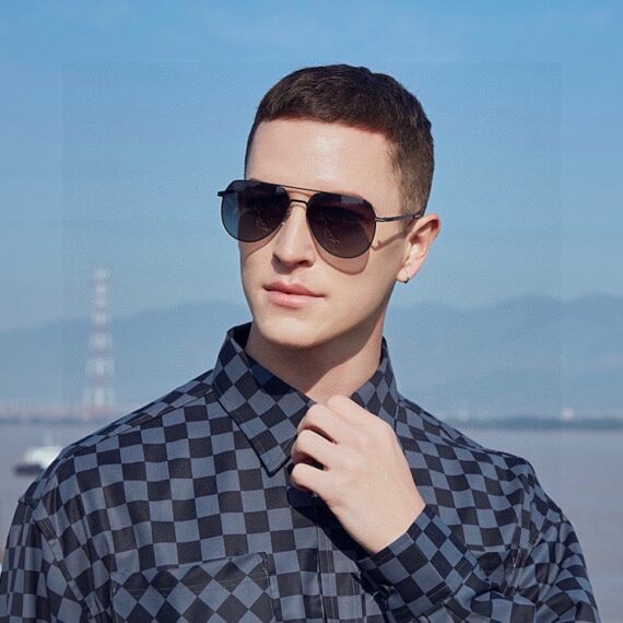 2025 new couple sunglasses polygonal sunglasses IP plated model g41803