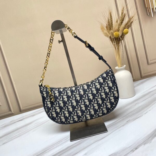 Dior moon bag semi-circular bag shape classic oblique old flower fabric letter